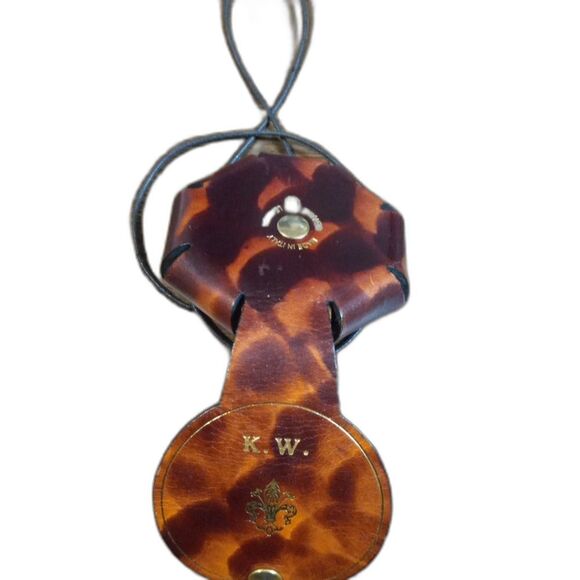 Fiocchi Italy Genuine Leather Snap Coin Pouch Holder w/ Strap - Picture 11 of 11